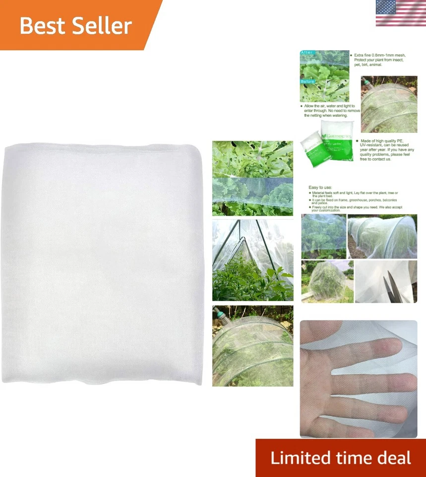 10x12 Mosquito Bug Insect Bird Net Barrier Hunting Blind Garden Netting for Your