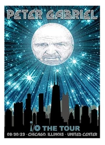 PETER GABRIEL 2023 11x17 i/o concert poster Chicago signed & #ed by Scott James - Picture 1 of 1