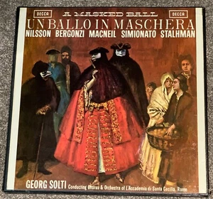 VERDI A Masked Ball NILSSON Solti DECCA 3 LP Set 215-7 WB GR ENVÍO GRATUITO A EE. UU. Y CDN - Imagen 1 de 3