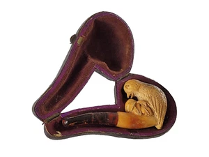 Tubo de espuma de mar / soporte pájaro con bellota estuche ajustable original R213 - Imagen 1 de 10