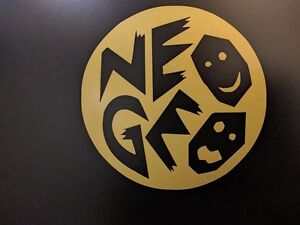 4 pack NEOGEO Neo GEO NEO.GEO Gold Met. Vinyl Decal Sticker 2" x 2" (5cm x 5cm)