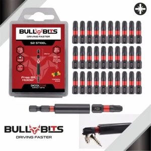 25mm PZ3 Bull Bits Impact Rated Drill Driver Screwdriver Bits - Picture 1 of 27