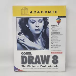 Corel Draw 8 The Choice of Professionals Academic Band New Sealed Vintage - Picture 1 of 13