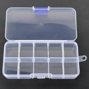 Sortimentsbox 10 fächer Sortimentskasten Aufbewahrungsbox Perlenbox 10 Stück - Bild 1 von 6
