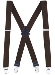 Buyless Fashion Textured Suspender Mens - 48 Adjustable Straps 1 1/2 - X Back - Picture 1 of 77