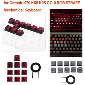 10pc/set Backlit Keycaps for Corsair K70 K95 G710 RGB STRAFE Mechanical Keyboard - Picture 1 of 10