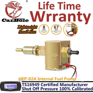 Inline Electric Fuel Pump Universal DC 12V Low Pressure 2.5-4 psi CTP0003 Square - Bild 1 von 12