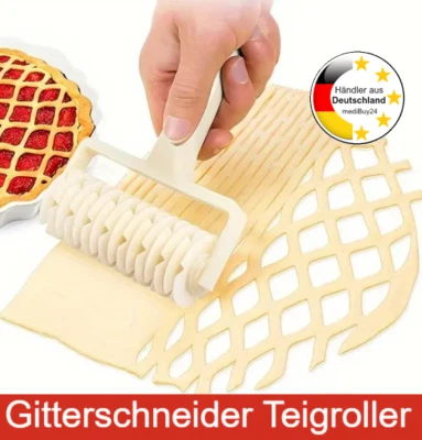 Teigroller Teigschneider Gitterschneider Gitterroller Teig Walze Rolle backen - Bild 1 von 4