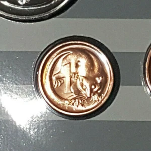 1987 Australian one cent 1c coin - Feather tailed Glider Possum UNC ex mint set - Bild 1 von 2