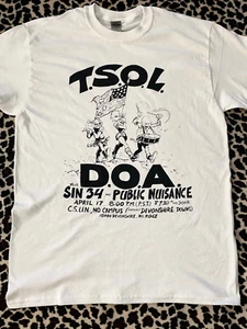 TSOL D.O.A. Camiseta Flyer Vintage Unisex Regalo FL0197 - Imagen 1 de 4