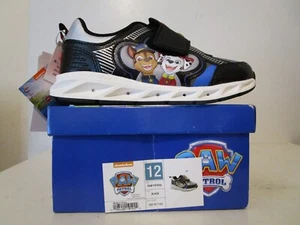 Nickelodeon Paw Patrol Kleinkind leuchtende Klettverschluss-Sneaker schwarz Größe 12 - Bild 1 von 8