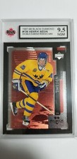 Henrik Sedin 1997-98 Black Diamond RUBY RED Rookie Hockey Card KSA Graded 9.5!!