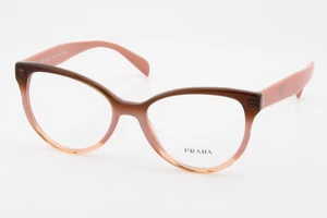 Prada VPR01U VX5-1O1 Female Cat Eye Glasses Frames Peach Pink/Brown 52mm - Picture 1 of 8