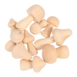 10PCS Fungo in Legno Funghi Non Funghi Legno Liscio Non Verniciato Fungo - Foto 1 di 12