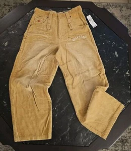 Rocawear Y2K Vintage Corduroy Pants Sz 10 Youth 26 Wide Leg Baggy Skater Jeans - Picture 1 of 7