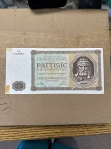 1944 Slovakia 5000 Korun Specimen - Picture 1 of 6