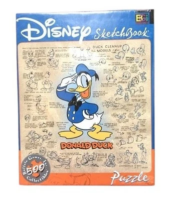 Rompecabezas cuaderno de bocetos de Donald Duck Disney 529 piezas nuevo sellado Foto 1 de 2
