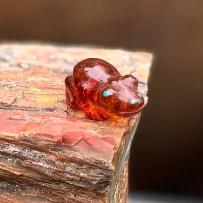 DAN QUAM (d) ~ SCAMPERING SKUNK ~ Fetiche Zuni Serpentine a Rayas Foto 1 de 4