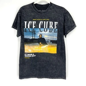 Officially Licensed Ice Cube Today Was A Good Day T-Shirt Black Acid Wash Large - Picture 1 of 5