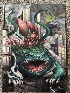 "Póster con impresión artística de Pokémon Bulbasaur y Onix Kaiju Comicon Bulbasaur 11x15,5"" *LEER*" - Imagen 1 de 6