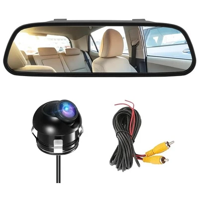 5'' LCD Rearview Mirror Monitor 170° AHD Reversing Parking Camera - Image 1 of 4