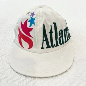 Cappello Berretto Snapback Vintage 1996 Olimpiadi Atlanta Starter Bianco Fiamma Torcia Logo - Foto 1 di 10