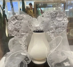 Cerchietto orecchio da sposa Disney Parks autentico Vera Wang edizione limitata NUOVO 2025 - Foto 1 di 2