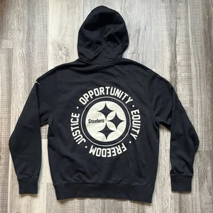 Nike Pittsburg Steelers Inspire Change Hoodie Mens Medium Black Pullover - Picture 1 of 8