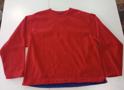 Basic Editions Red Fleece Crewneck Sweatshirt long Sleeve Size XL Foto 1 de 4