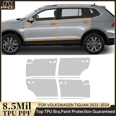 For Volkswagen Tiguan 2022-2024 Doors Precut Paint Protection Film Clear PPF TPU - Image 1 of 4