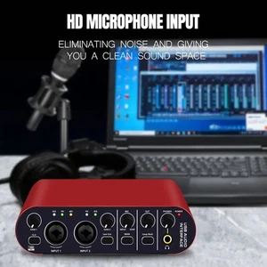 USB Audio Interface 24bit for Guitar Recording with Loopback and Portable Size - Picture 1 of 12