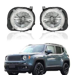 Headlight Replacement Fit For Jeep Renegade 2015-2018 LH+RH Clear Lens Halogen - Picture 1 of 11