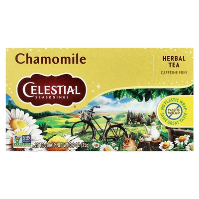 Té de hierbas, manzanilla, sin cafeína, 20 bolsitas de té, 0,9 oz (25 g) Foto 1 de 3