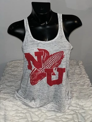NEBRASKA CORNHUSKERS COLLEGE HOMEFIELD RETRO STRAP TANK SHIRT WOMENS MEDIUM NWOT - Image 1 of 2