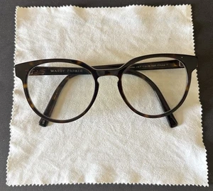 Used Warby Parker Wright Frames Medium Cognac Tortoise Eyeglasses with Case - Picture 1 of 2