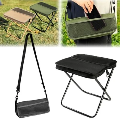 Portable Foldable Backpack Stool,Tiny Foldable Stool which can Large Black - Image 1 of 4