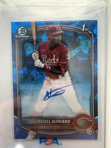 2025 Bowman Chrome Sapphire Naibel Mariano 1st Prospect AUTO #54/199 - Picture 1 of 2