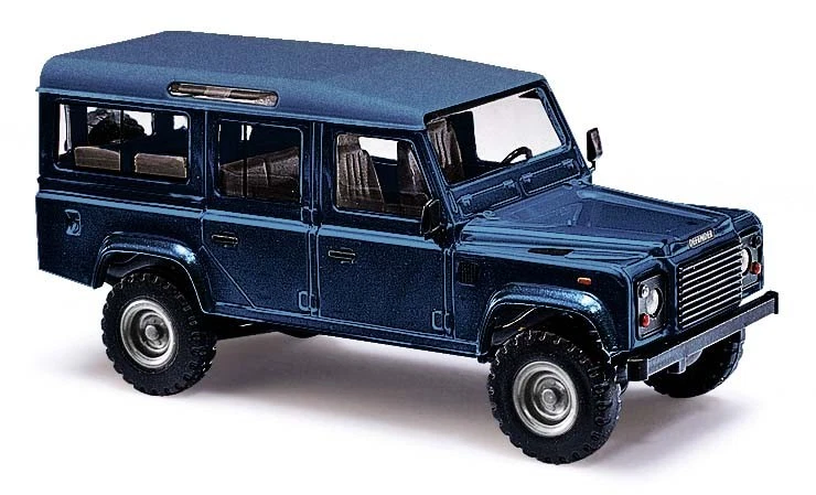 BUSCH 50352  Land Rover Defender Metallica colore blu scala H0 1/87 - Immagine 1 di 1