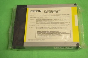Epson T487 PRO 5500 Yellow ORIGINAL Dated 2004 - Sealed in Bag - No Box - Picture 1 of 1