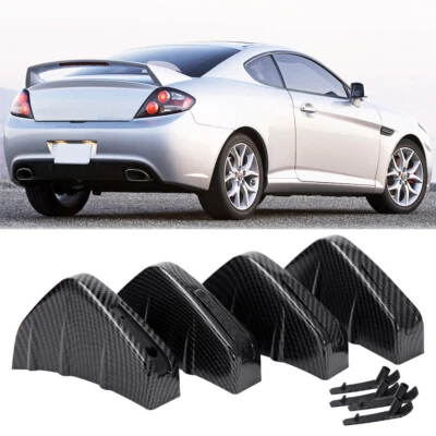 Carbon Fiber Rear Bumper Diffuser Shark Fins Spoiler For Hyundai Tiburon 2001-09 - image 1 of 4