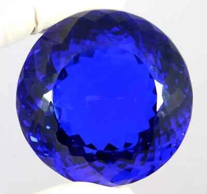 AAA+ 68.30 Ct. Large Blue Tanzanite Round Cut Loose Gemstone @Christmas Sale - Picture 1 of 8