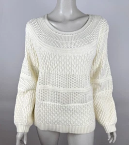 Talbots Ballonärmel Zopfmuster Pullover Damen XL Neu mit Etikett Baumwolle Rundhals Pullover - Bild 1 von 12