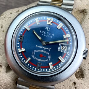 Reloj Hombre Tressa DISCO VOLANTE Suizo Años 70 Vintage Retro NUEVO STOCK ANTIGUO - Imagen 1 de 12