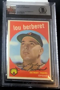 1959 TOPPS #96 LOU BERBERET RARE BAS BECKETT SIGNED CARD AUTOGRAPHED AUTO ! - Picture 1 of 1