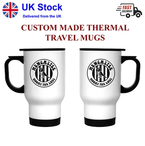NEWCASTLE HOWAY THE LADS TAZZA DA VIAGGIO PREMIUM ACCIAIO INOX ISOLATO TÈ CAFFÈ - Foto 1 di 3