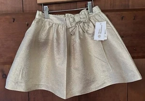 Gymboree Girl's Winter Wonderland Gold Shimmer Skirt with Bow - Size 6 - New - Picture 1 of 10
