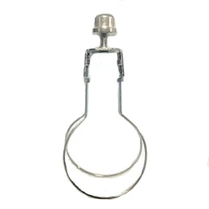 NICKEL Lamp shade clip-on adapter for regular bulb with finial  TG-755NIX - Picture 1 of 1