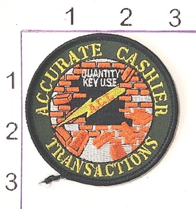 3" Embroidered Iron On Patch Accurate Cashier Transactions ACT Green - Picture 1 of 1