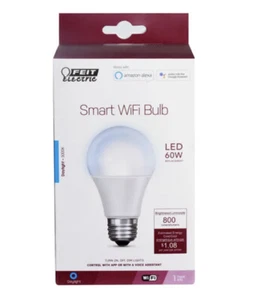 Feit Electric acre Smart Wifi A19 E26 (Medium) Smart WiFi LED Bulb Daylight 60 W - Picture 1 of 4