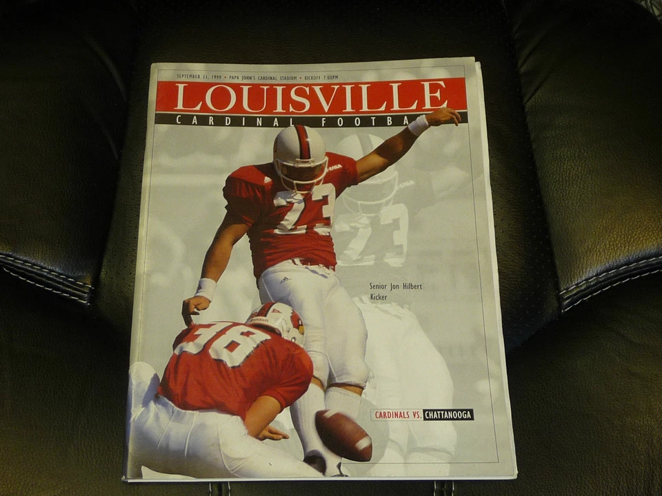 1999 CHATTANOOGA AT LOUISVILLE COLLEGE FOOTBALL PROGRAM EX-MINT - Image 1 of 1